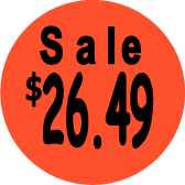 "$26.49 w/SPECIAL heading" Price Sticker / Labels with 500 large 1-1/8" Round (Red) labels  per roll from $5.59* EA in 5 Pack.